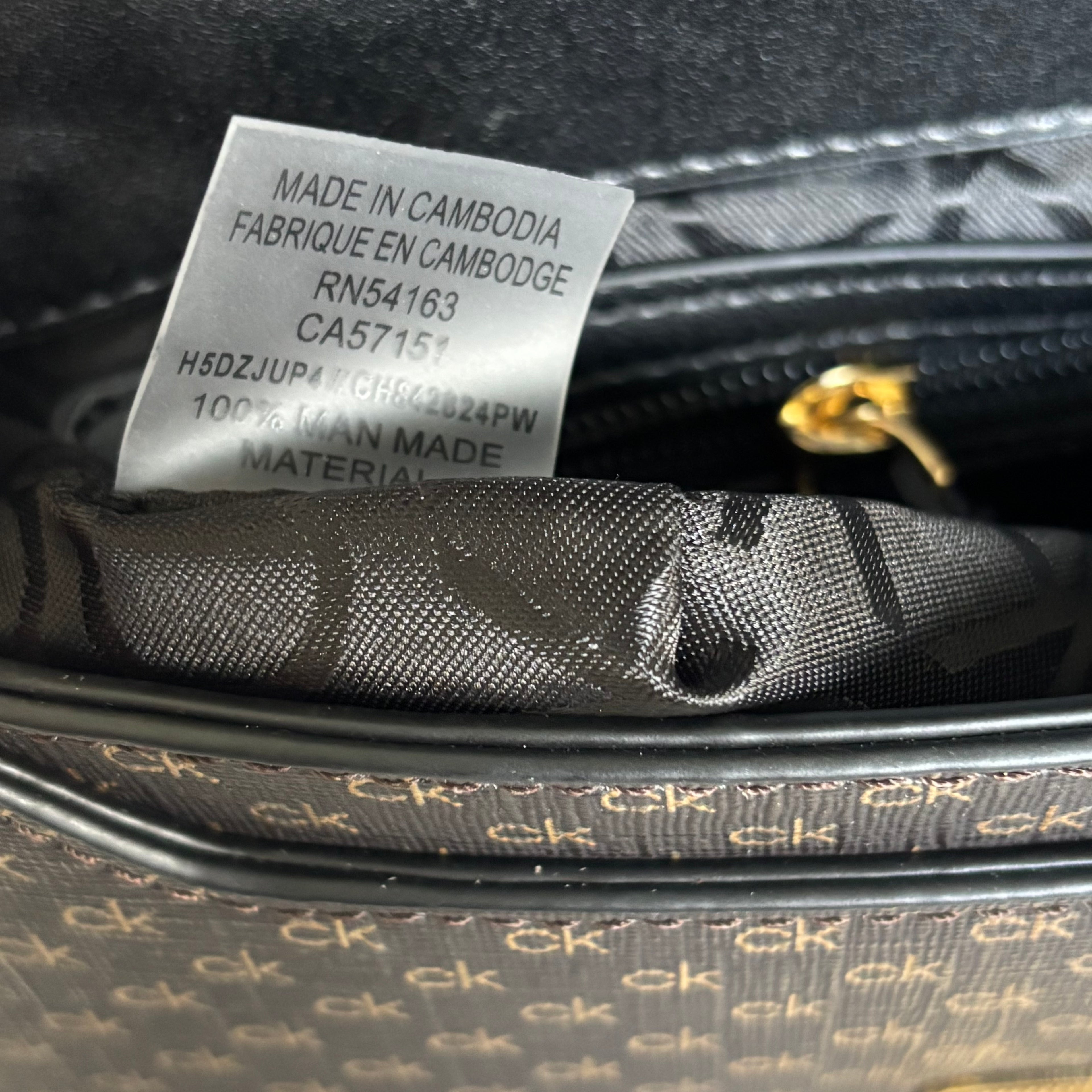 New with tag Calvin Klein shoulder bag brown/ black Authentic 9x6x2.5