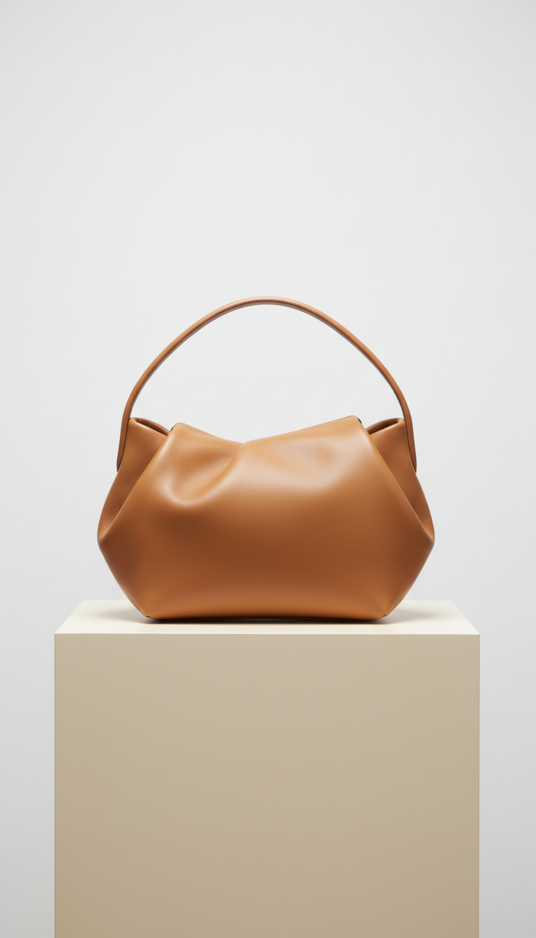 Italian Leather Sculpted Handbag