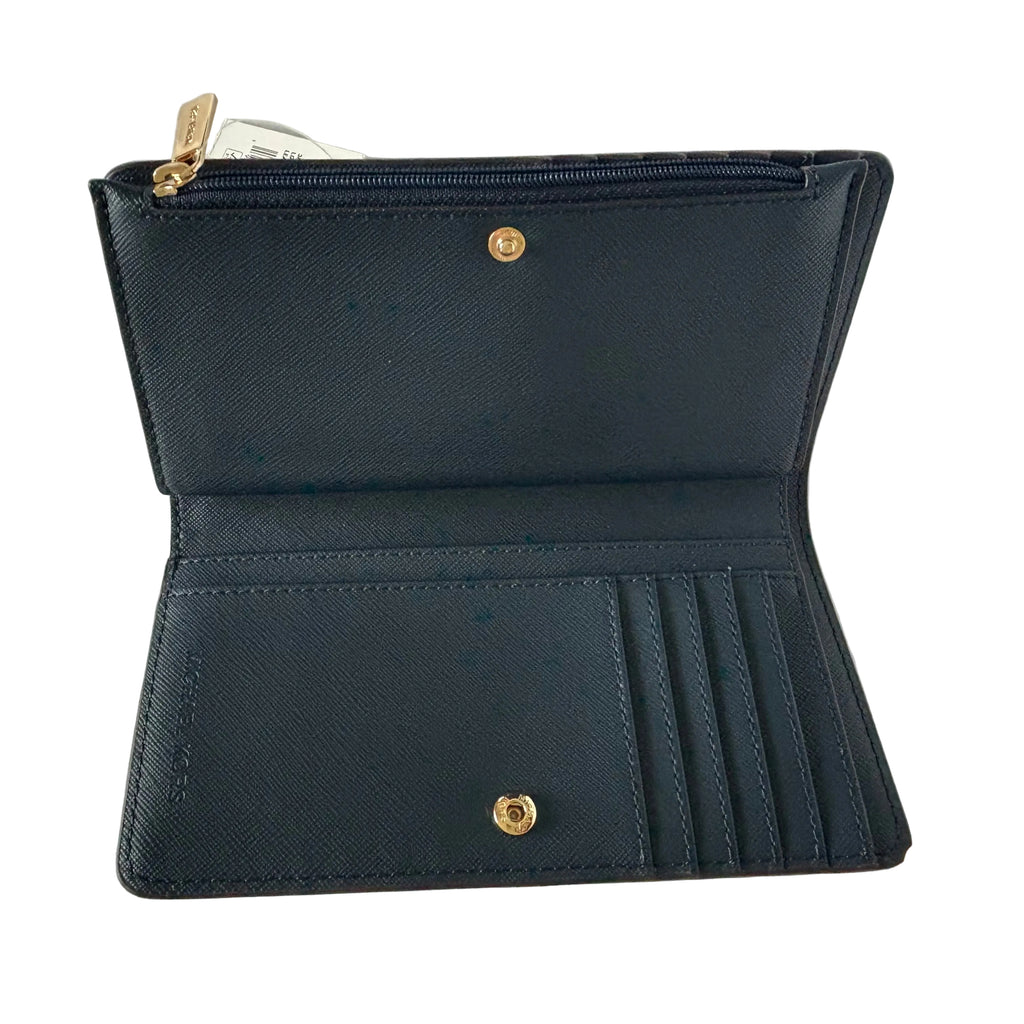 New with tag Michael Kors navy blue wallet Authentic 7.1x3.8