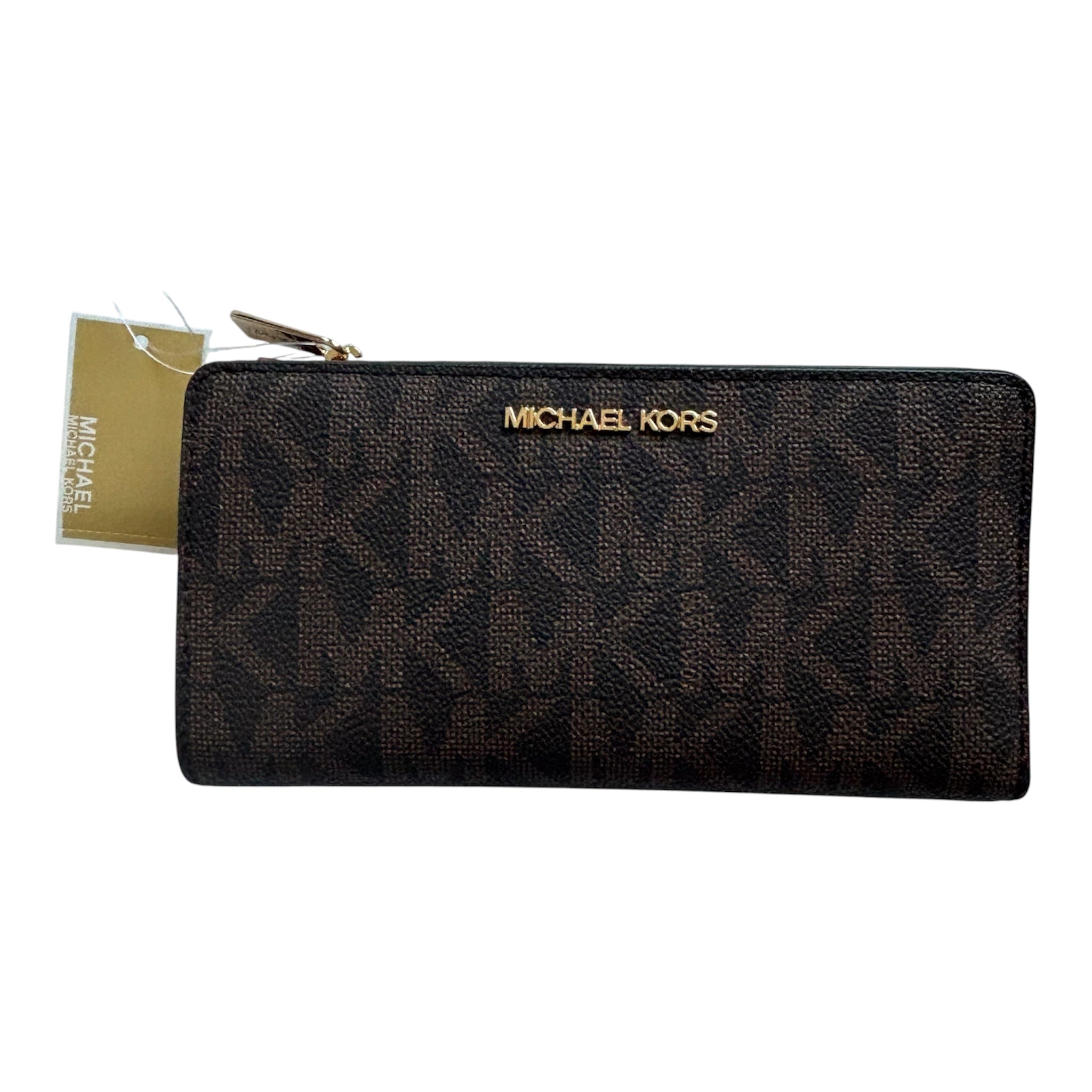 New with tag Michael Kors wallet Brown/Luggage Authentic 7x3.7